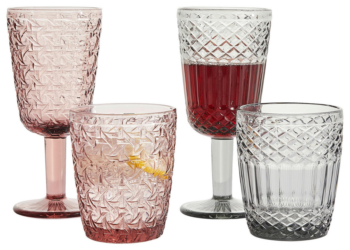 WASSERGLAS 300 ml  - Schwarz, Trend, Glas (8/10cm) - Novel