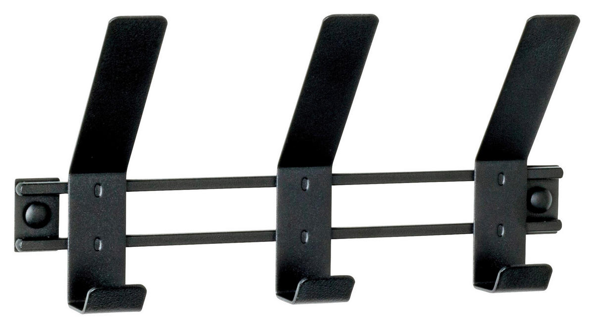 GARDEROBENLEISTE  in Schwarz  - Schwarz, MODERN, Metall (30/13/6cm)