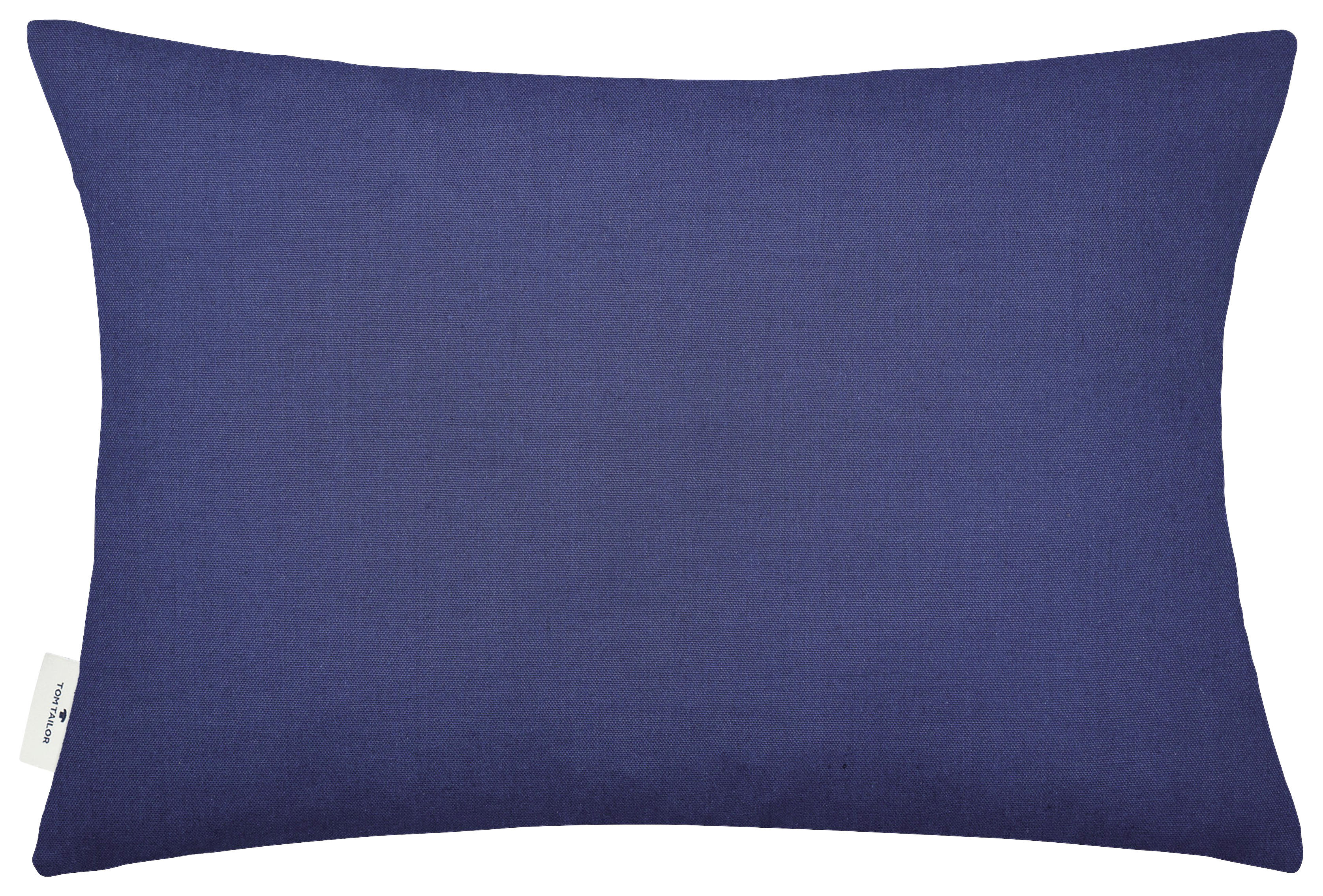 KISSENHÜLLE Dove Signature 40/60 cm  - Blau/Dunkelblau, KONVENTIONELL, Textil (40/60cm) - Tom Tailor