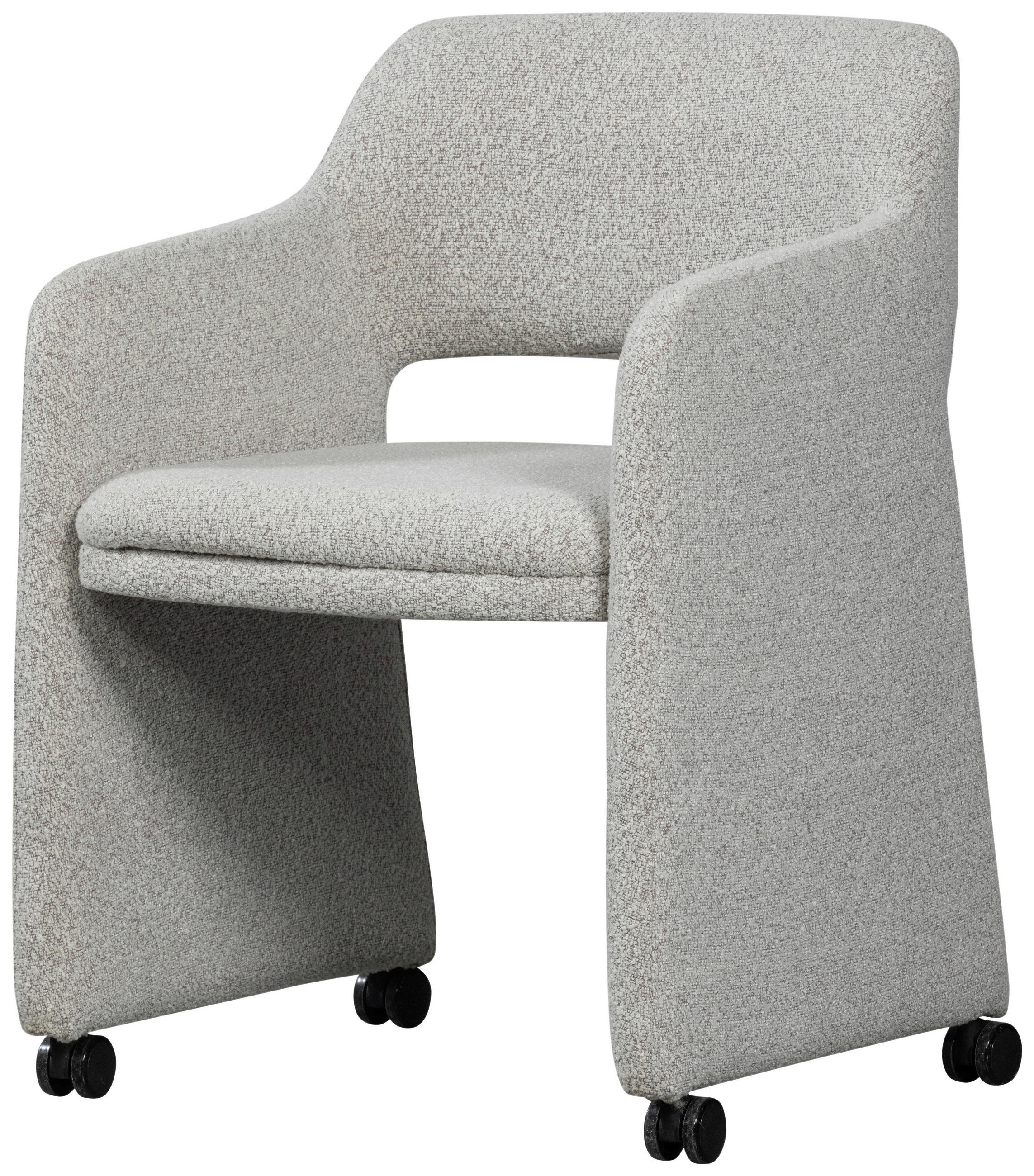 ARMLEHNSTUHL   Bouclé  - Greige, MODERN, Kunststoff/Textil (59/79/58cm) - Livetastic