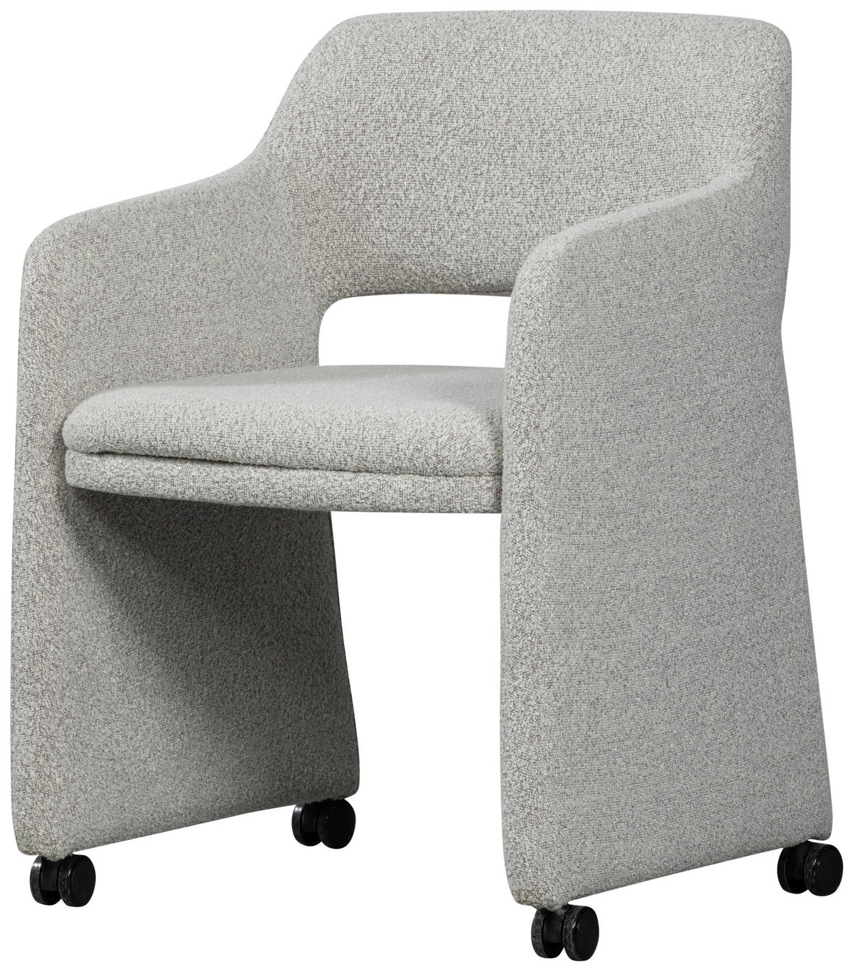 ARMLEHNSTUHL   Bouclé  - Greige, MODERN, Kunststoff/Textil (59/79/58cm) - Livetastic