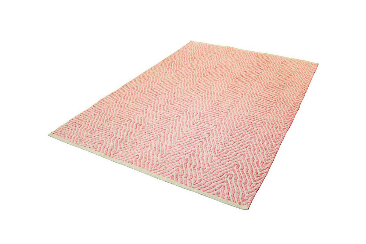 FLACHWEBETEPPICH 120/170 cm Pink  - Pink, KONVENTIONELL, Textil (120/170cm)