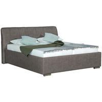 POLSTERBETT 180/200 cm  in Grau  - Chromfarben/Schwarz, Basics, Holz/Textil (180/200cm) - Boxxx