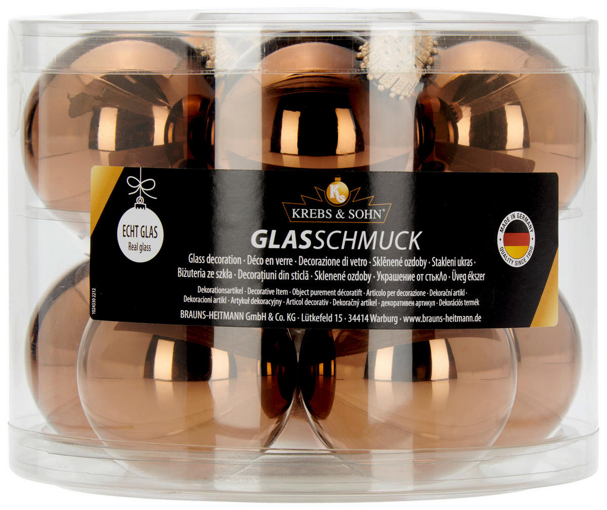 CHRISTBAUMKUGEL-SET 7 cm 10-teilig  - KONVENTIONELL, Glas (7cm)