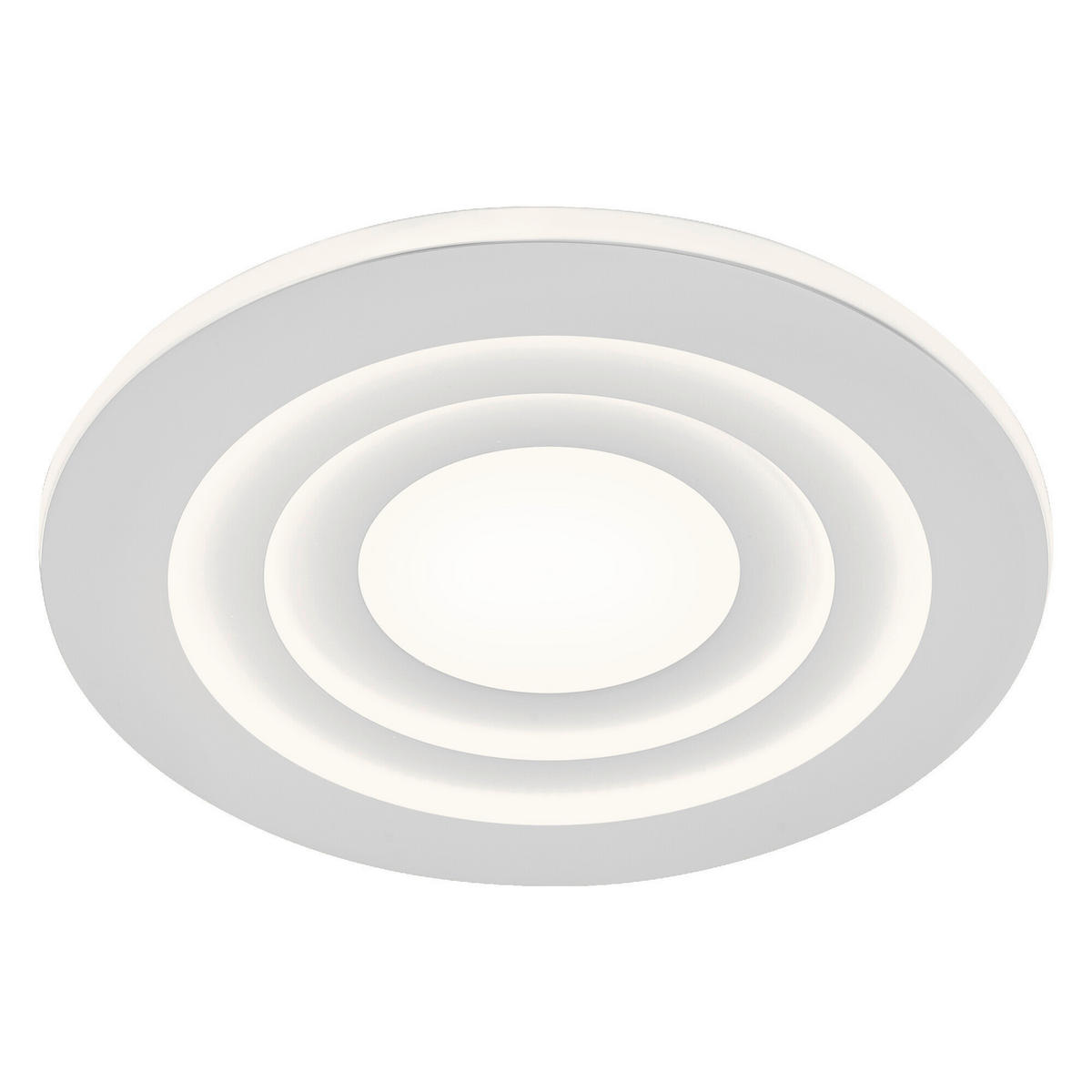 LED-DECKENLEUCHTE Orbis Spiral Loop Round 50,5/6 cm   - Weiß, Design, Kunststoff/Metall (50,5/6cm) - Osram