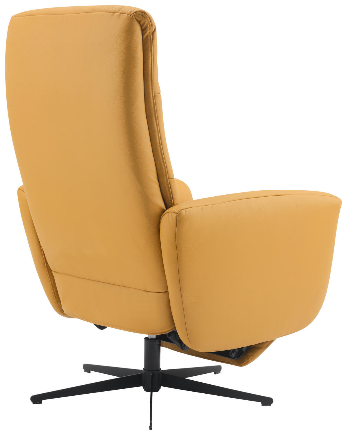 RELAKS FOTELJA tekstil, koža  žuta   - žuta/crna, Design, koža/tekstil (76/112/80cm) - Livetastic