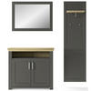 GARDEROBE 3-teilig  in 172/201/42,2 cm  - Eichefarben/Graphitfarben, Basics, Holzwerkstoff (172/201/42,2cm) - SetOne by Musterring