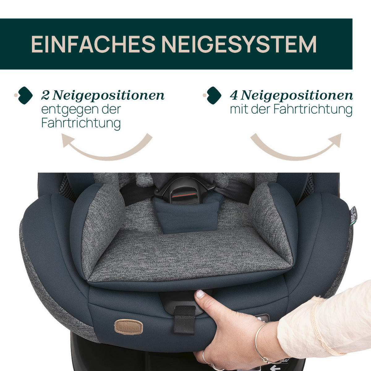 KINDERAUTOSITZ SEAT3FIT AIR   - Graphitfarben, Basics (49/44/61cm) - Chicco