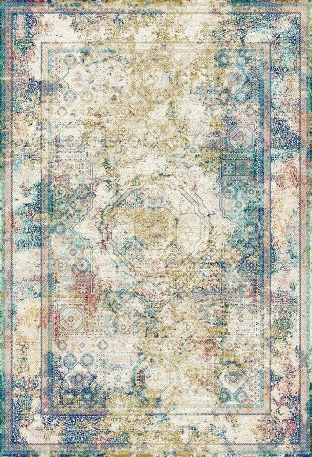 VINTAGE-TEPPICH 200/290 cm Dinah Türkis, Perlmutt  - Türkis/Perlmutt, LIFESTYLE, Textil (200/290cm) - Dieter Knoll