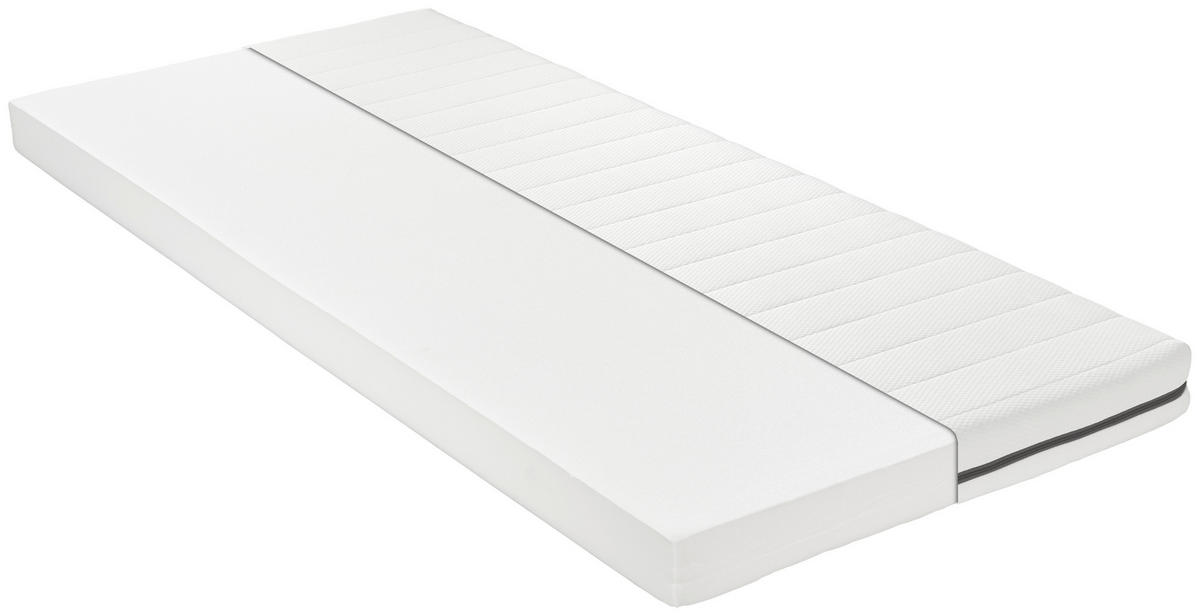 KINDERMATRATZE 90/200 cm, Höhe ca. 11 cm  - Weiß, Basics, Textil (90/200cm) - home24