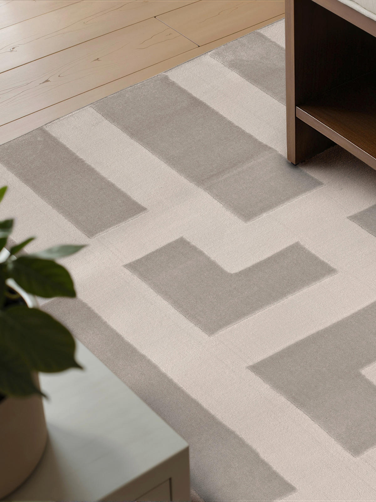 WEBTEPPICH 160/235 cm Perles Creme, Grau rechteckig  - Creme/Grau, Design, Kunststoff (160/235cm) - Elle Decoration