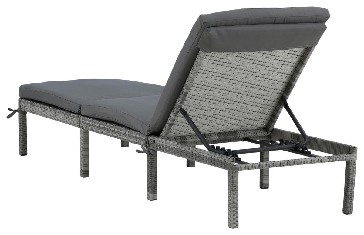 SONNENLIEGE 59/84/198 cm  - Grau, KONVENTIONELL, Kunststoff/Textil (59/84/198cm) - Gardenson