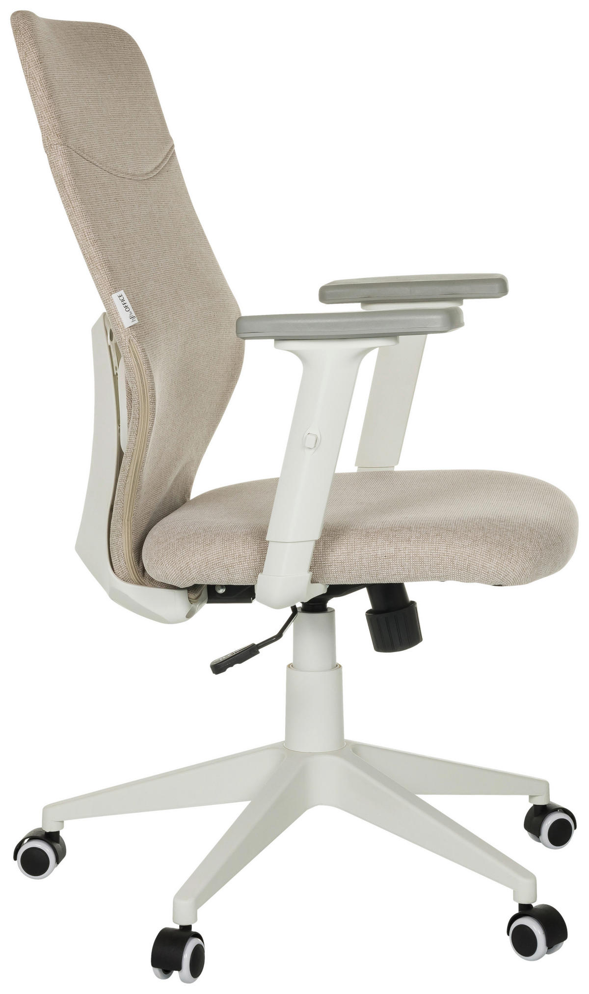 OTOČNÁ ŽIDLE, plochá tkanina, béžová - šedá/bílá, Moderní, textil/plast (70/115/70cm) - MID.YOU