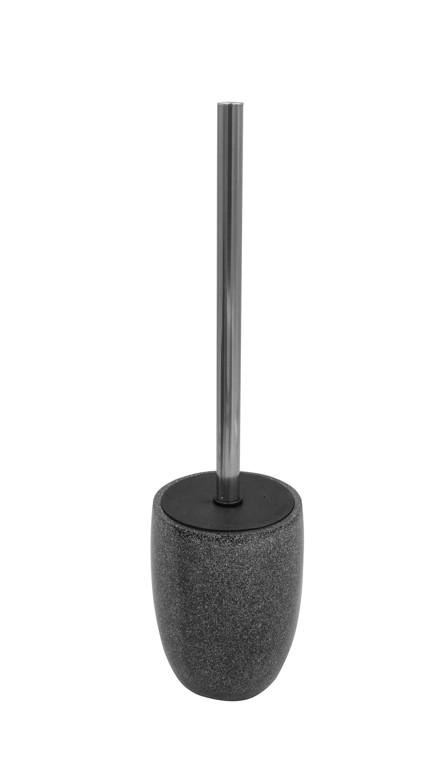WC KEFE-SZETT fém  műanyag   - króm/fekete, Basics, műanyag/fém (10,4/40,5/10,4cm) - Sadena