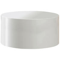 COUCHTISCH rund Weiß Hochglanz  - Weiß Hochglanz, Design, Holzwerkstoff (60/30cm) - Livetastic