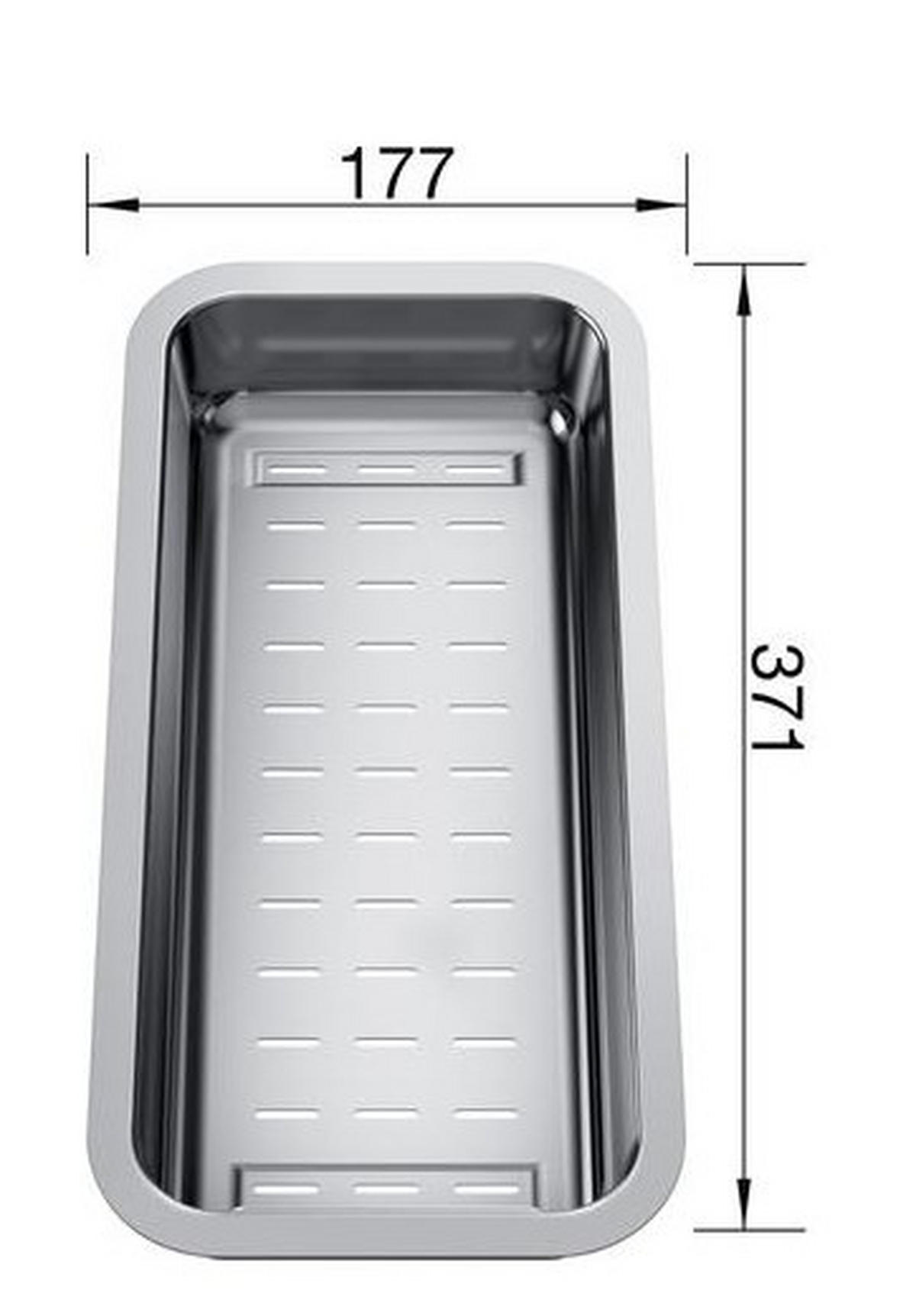 RESTESCHALE 226189  - Edelstahlfarben, Basics, Metall (37,1/5,5/17,7cm) - Blanco