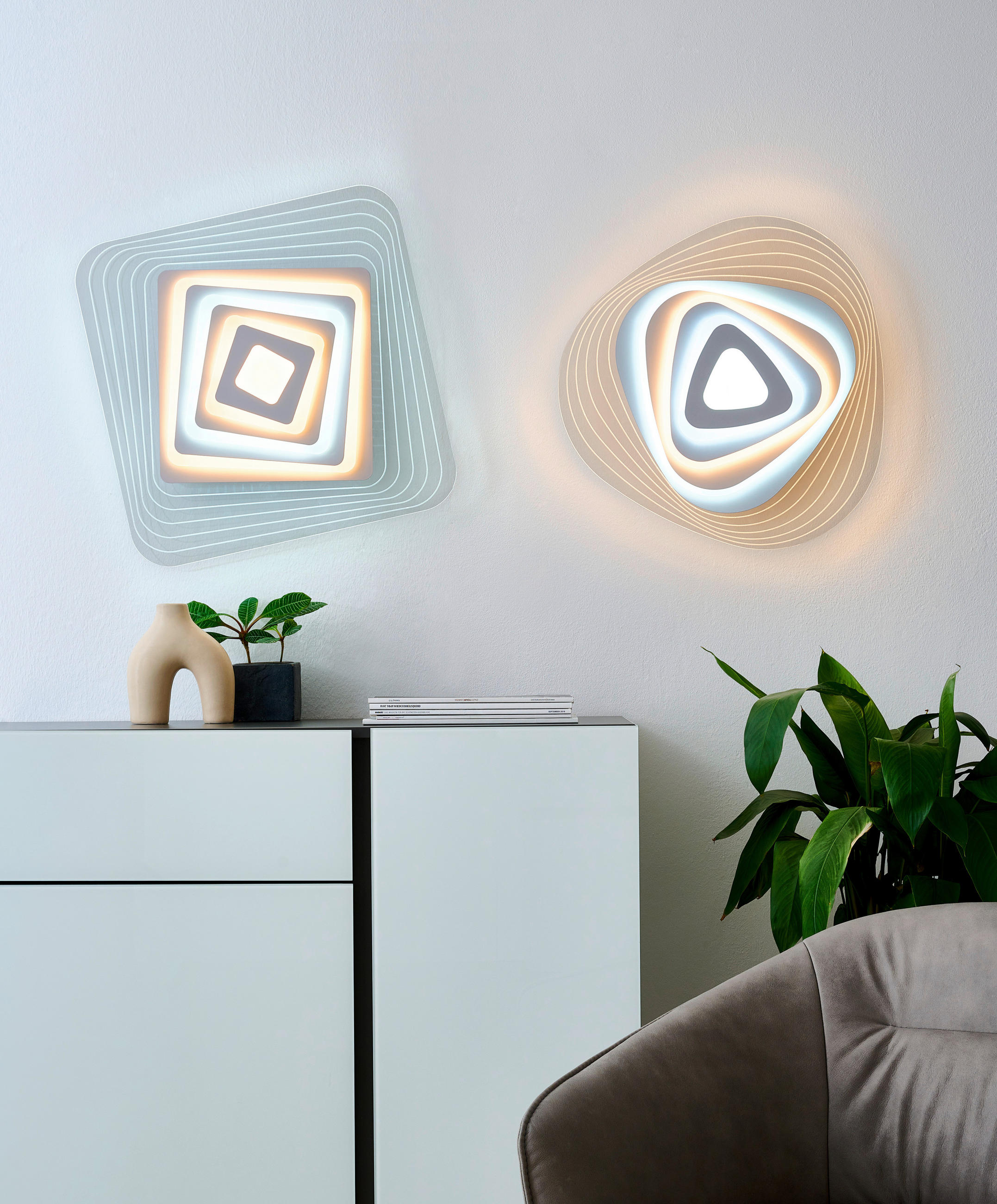 LED-DECKENLEUCHTE 50/6,5 cm   - Weiß, Basics, Kunststoff/Metall (50/6,5cm) - Globo
