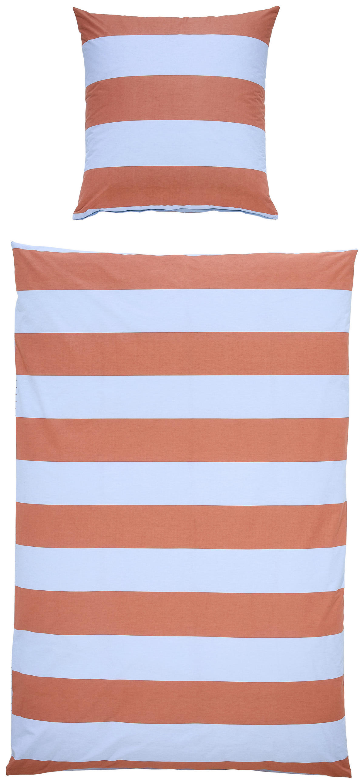 WENDEBETTWÄSCHE Renforcé 155/220 cm  - Koralle/Hellblau, Design, Textil (155/220cm) - Tom Tailor