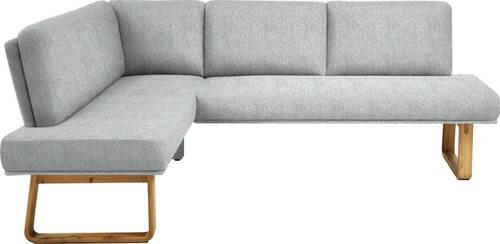 ECKBANK 174/240 cm  in Eichefarben, Hellgrau  - Eichefarben/Hellgrau, Design, Holz/Textil (174/240cm) - Dieter Knoll