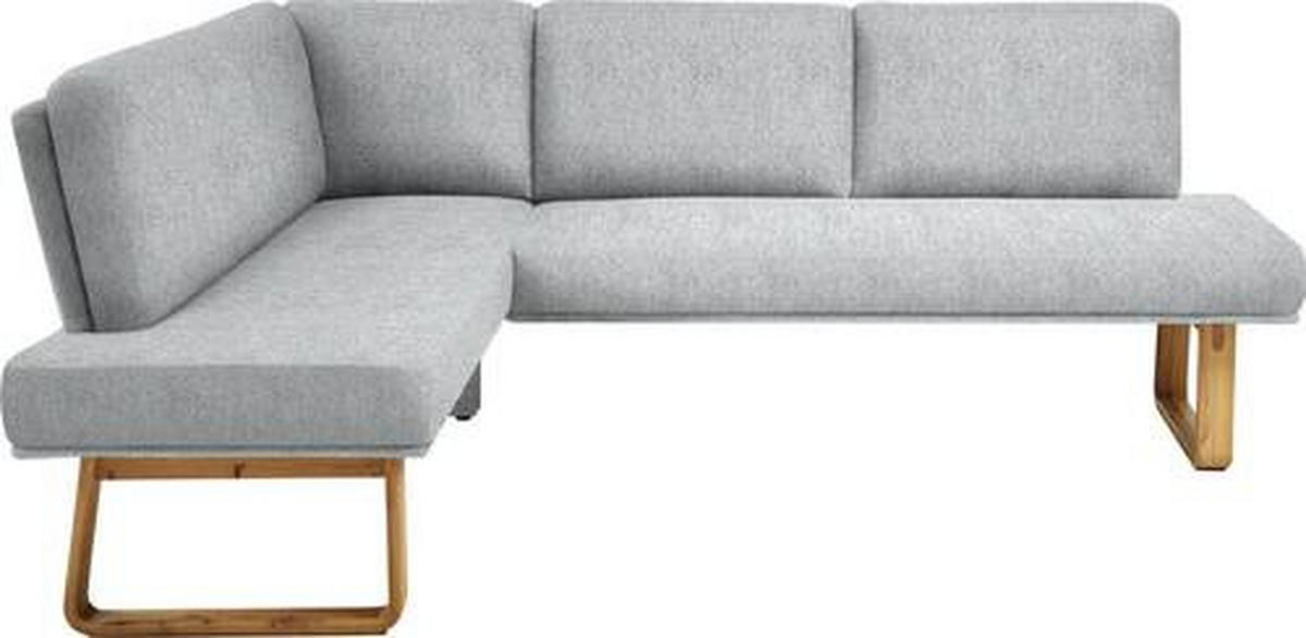 ECKBANK 174/265 cm  in Eichefarben, Hellgrau  - Eichefarben/Hellgrau, Design, Holz/Textil (174/265cm) - Dieter Knoll