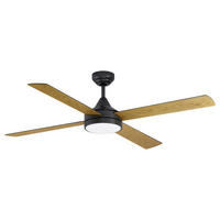 DECKENVENTILATOR - Schwarz/Naturfarben, KONVENTIONELL, Kunststoff (122/32cm)