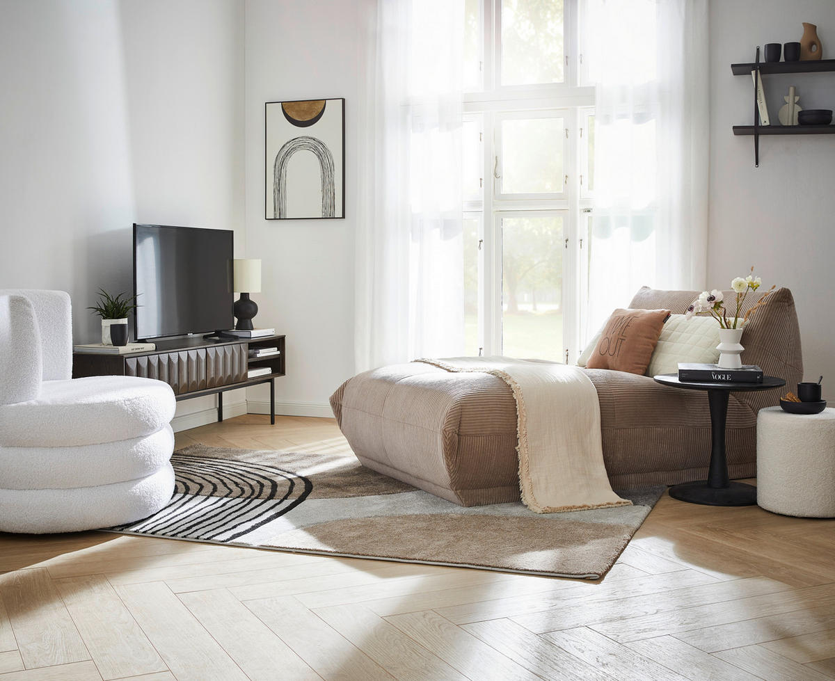 SOFFMODUL i manchester taupe  - taupe, Trend, textil (105/80/185cm) - Livetastic