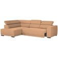 ECKSOFA Rostfarben Struktur  - Rostfarben/Schwarz, Design, Kunststoff/Textil (205/284cm) - Xora