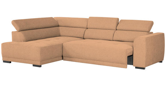 ECKSOFA Rostfarben Struktur - Rostfarben/Schwarz, Design, Kunststoff/Textil (205/284cm) - Xora
