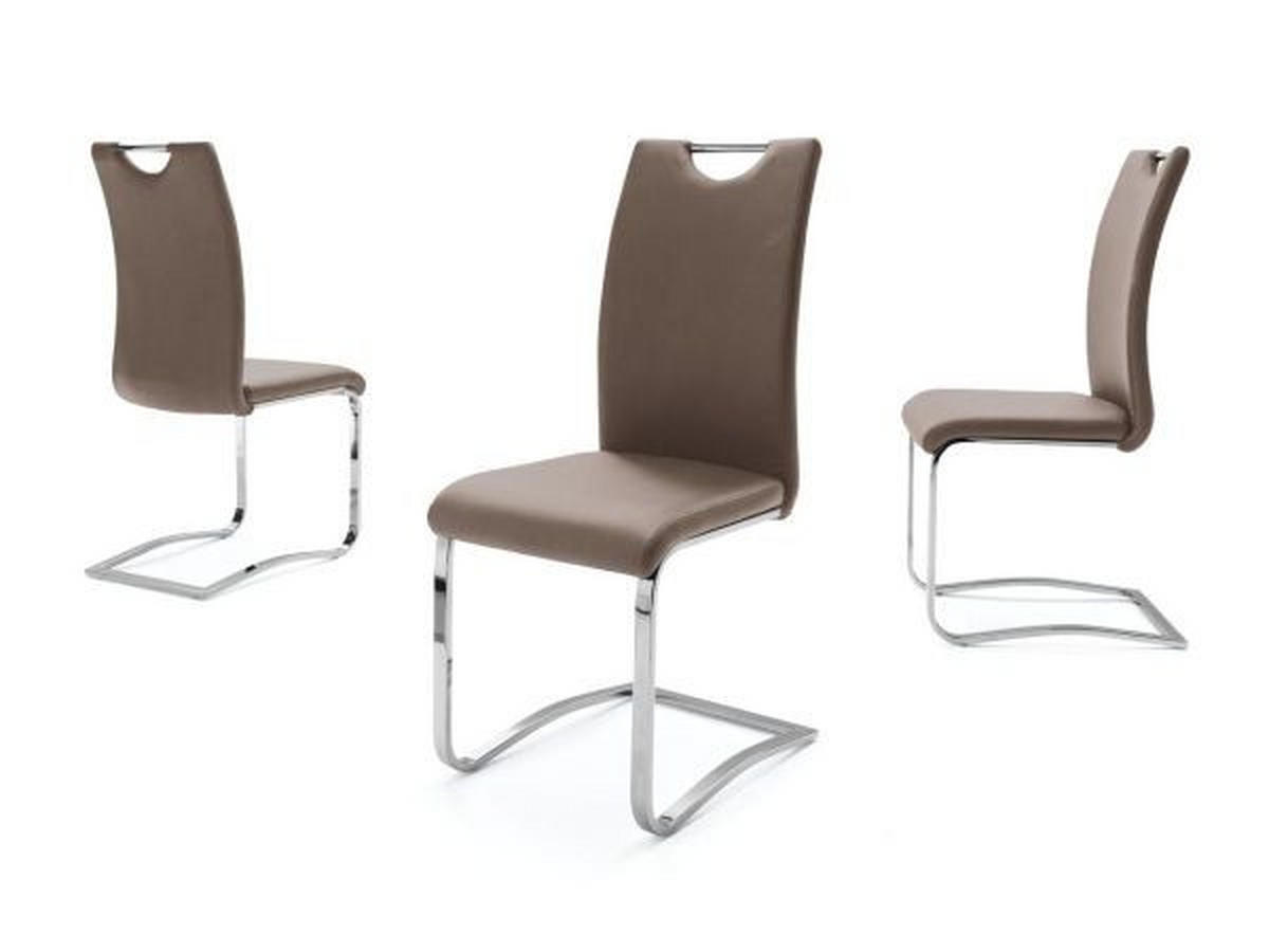 SCHWINGSTUHL  Lederauswahl Lederlook  - Cappuccino, Design, Textil/Metall (43/100/57cm) - Carryhome