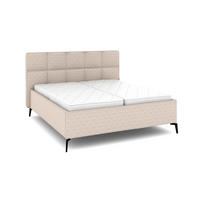 POLSTERBETT 180/200 cm,  in Beige, Bettkasten, motorische Verstellbarkeit, Fernbedienung, Lattenroste, Matratzen, H3 + H3 = fest  - Beige/Schwarz, KONVENTIONELL, Holz/Textil (180/200cm) - Musterring