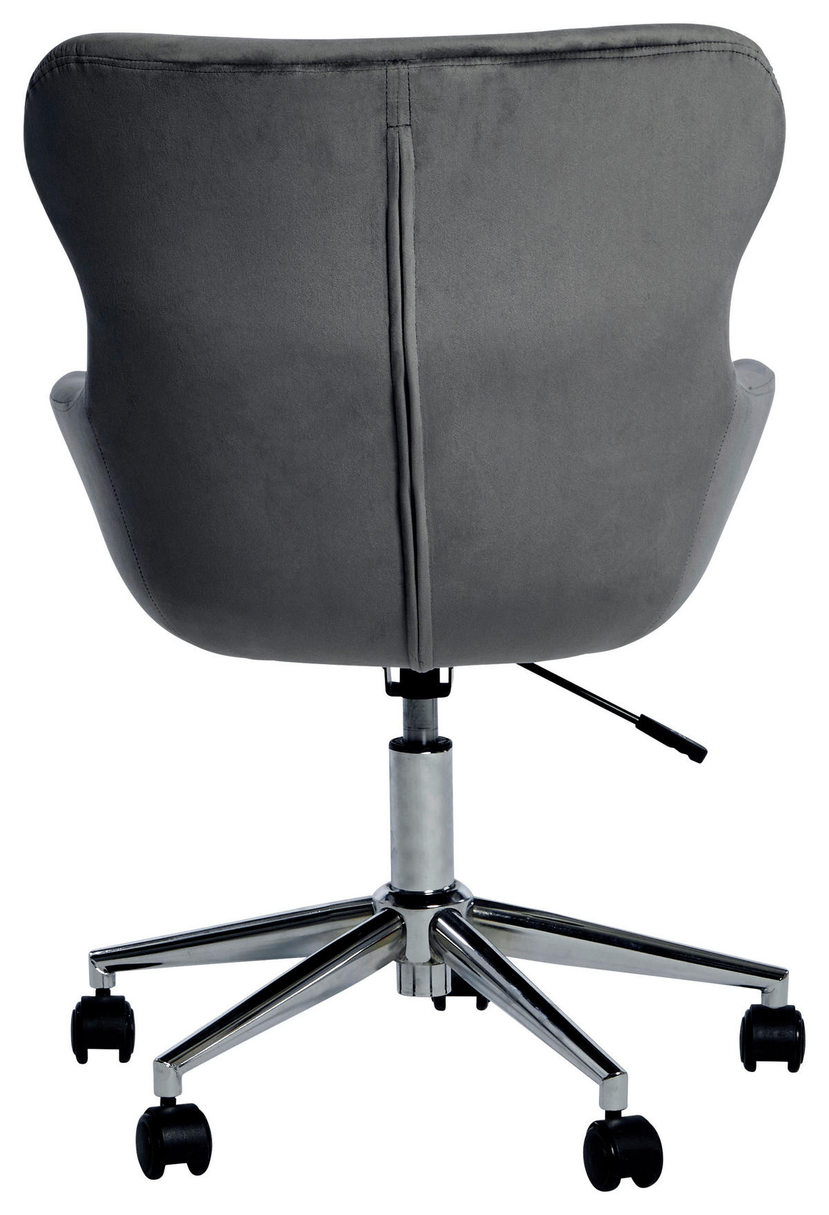 DREHSTUHL  in Samt Grau, Chromfarben  - Chromfarben/Grau, MODERN, Kunststoff/Textil (57/62/83-93cm) - Livetastic