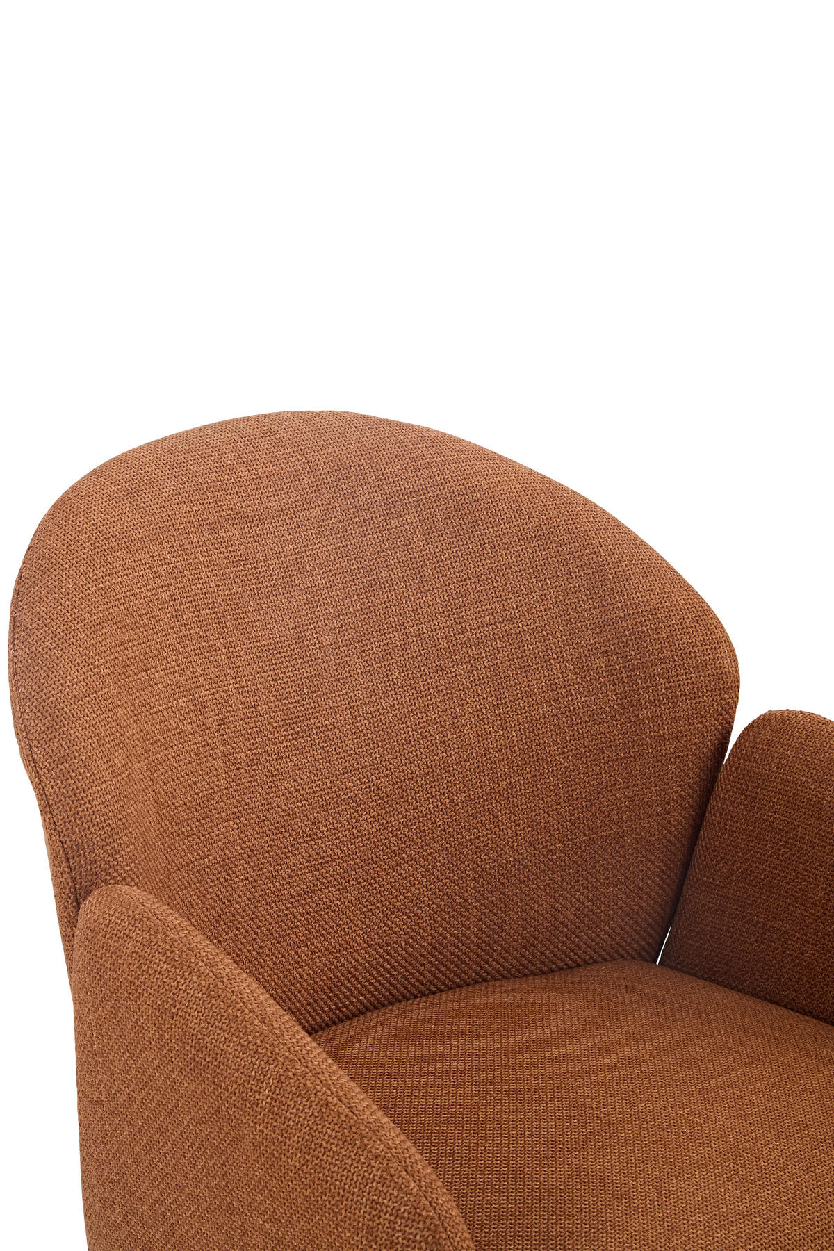 ARMLEHNSTUHL-SET 2 Stück  in Stahl Webstoff  - Rotbraun, MODERN, Textil/Metall (56,5/84/61cm) - MID.YOU