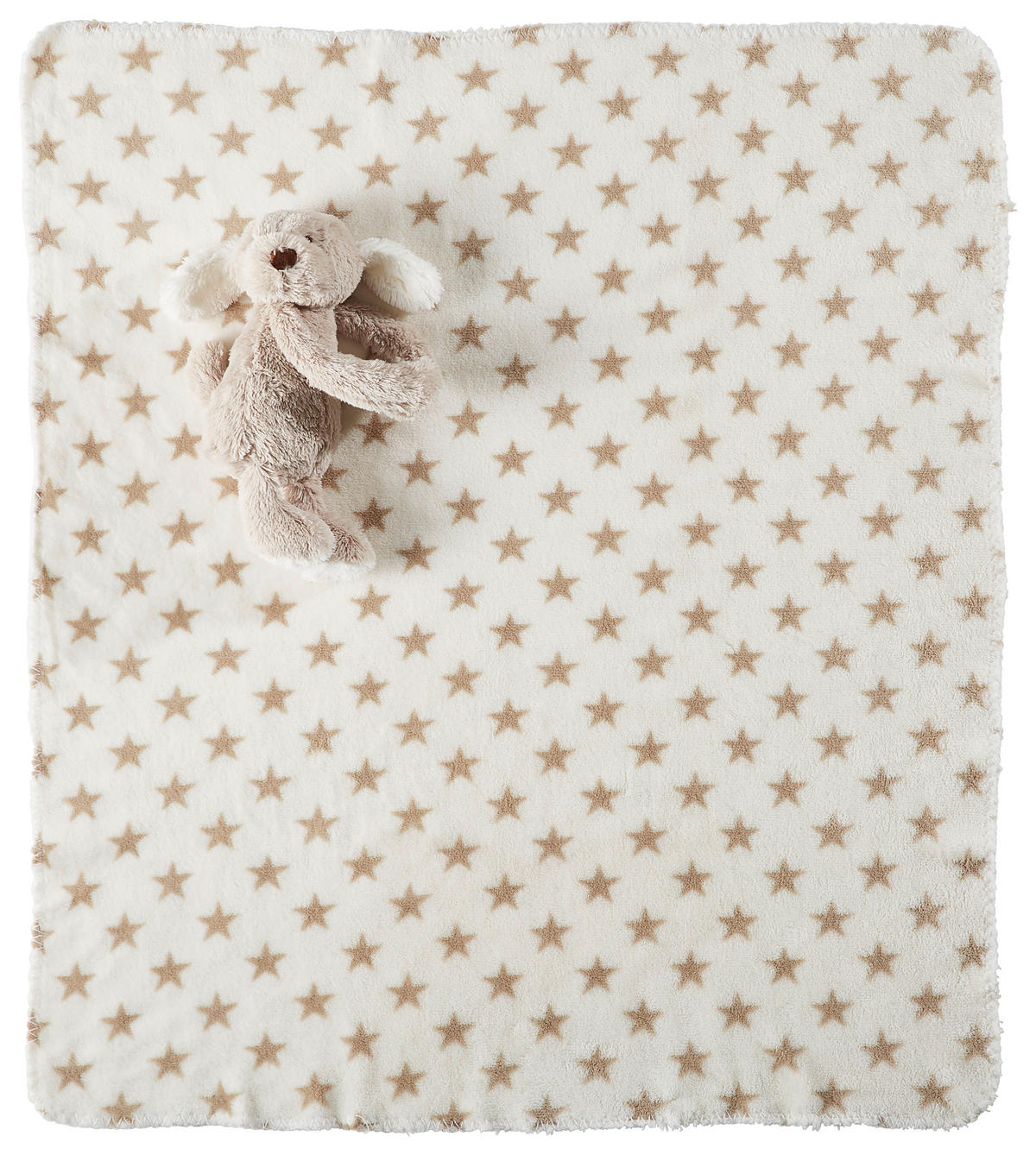 SCHMUSEDECKE Dog & Star  90/75 cm  - Taupe/Weiss, Basics (90/75cm) - My Baby Lou