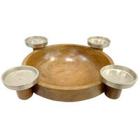 ADVENTSKRANZ  - Silberfarben/Braun, LIFESTYLE, Holz/Metall (37/8,5cm) - X-Mas