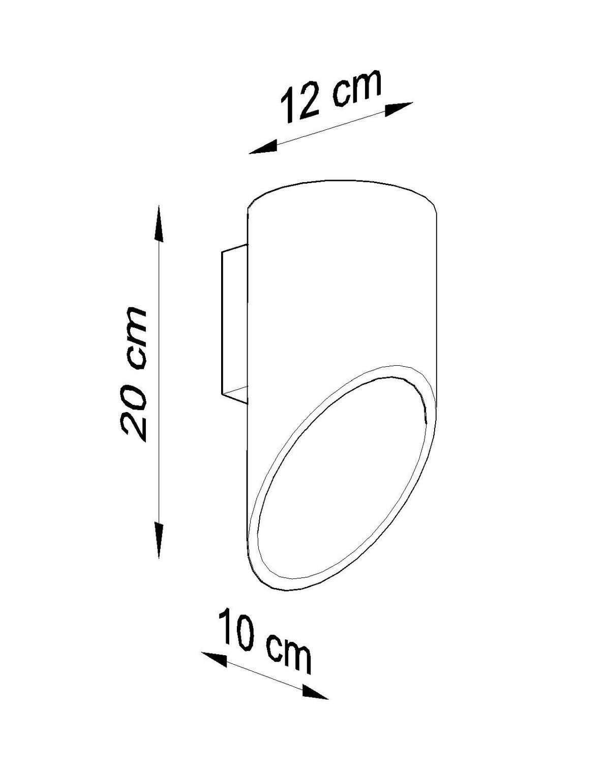 WANDLEUCHTE Penne 10/12/20 cm   - Schwarz, Design, Metall (10/12/20cm)