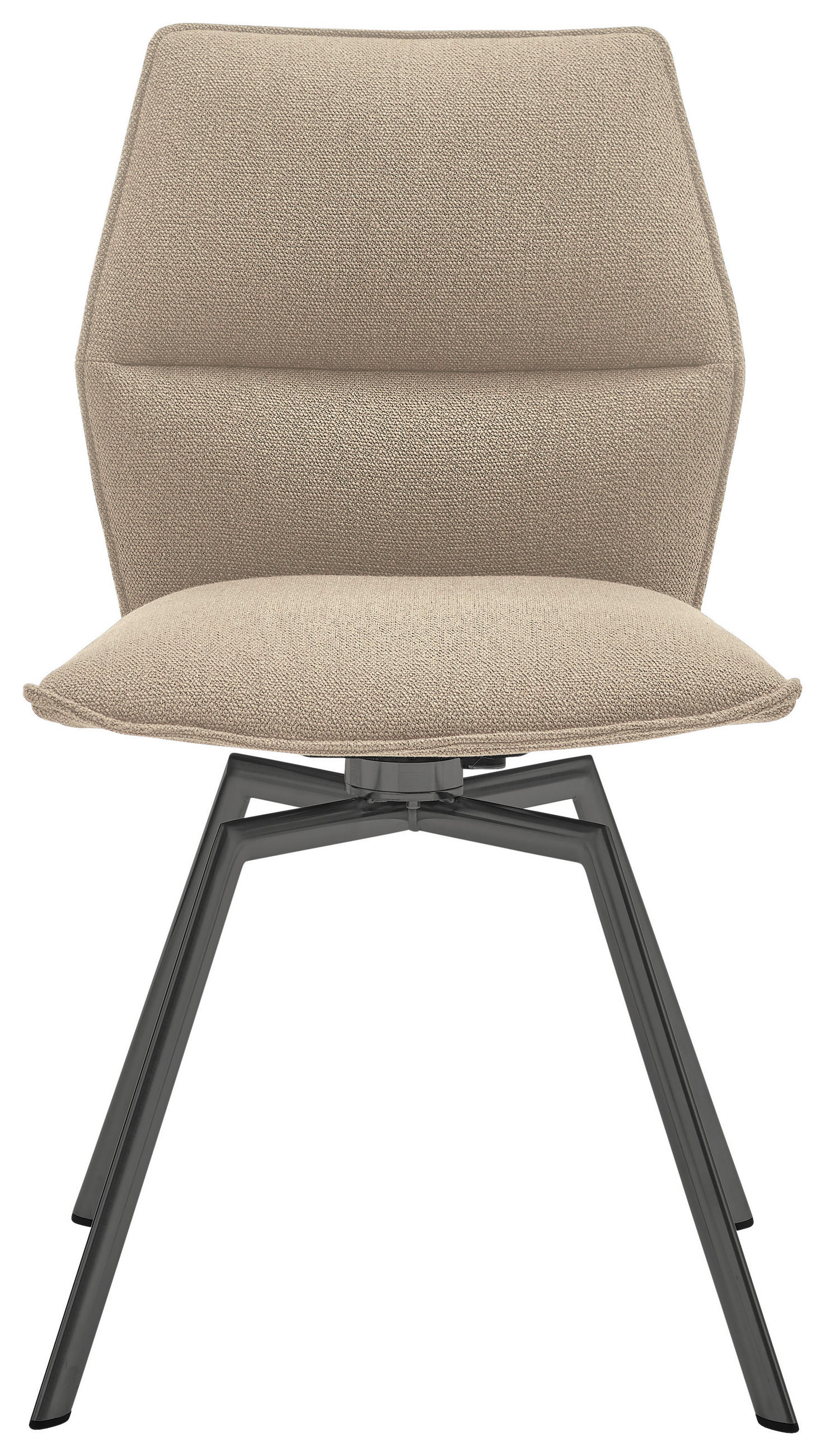STUHL in Stahl Metall, Textil - Sandfarben/Anthrazit, Design, Textil/Metall (49/86/60cm) - Venjakob