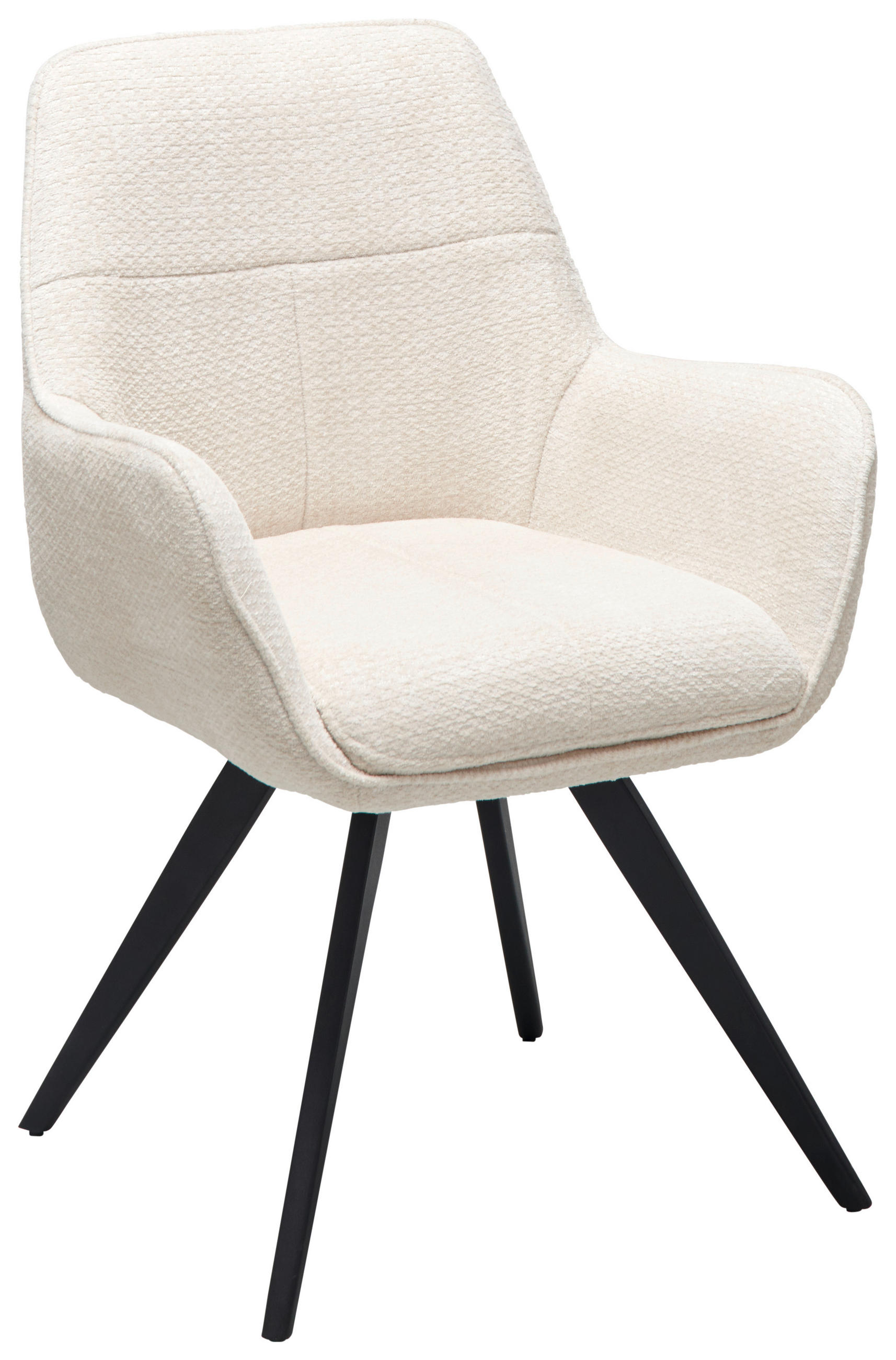 Armlehnstuhl Kimberly Beige/Schwarz Gepolstert