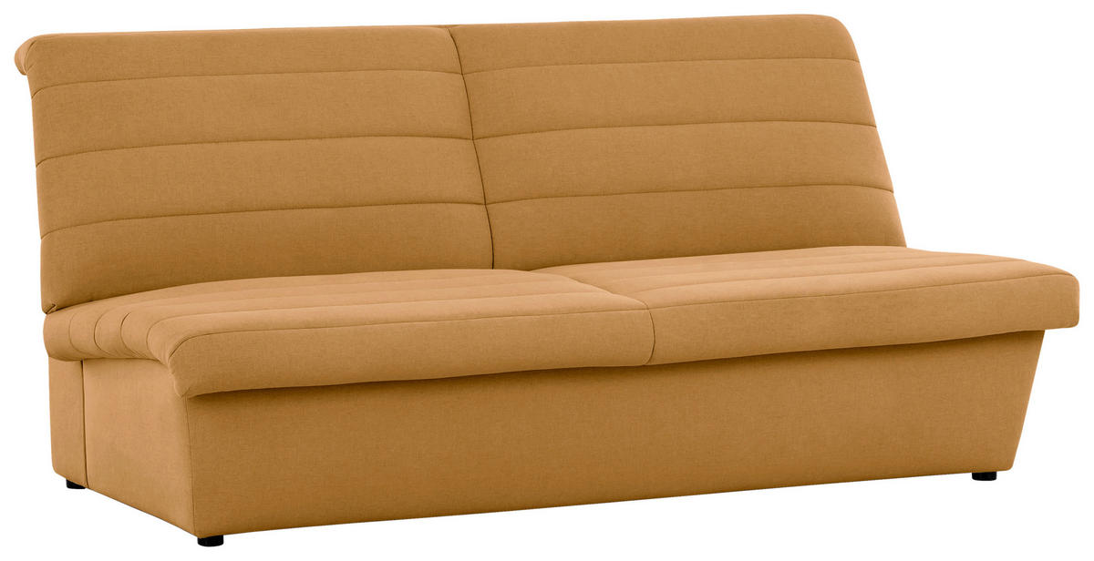 2-SITZER-SOFA Webstoff Senfgelb  - Senfgelb/Schwarz, Design, Kunststoff/Textil (185/92/103cm) - LOOKS by W.Joop