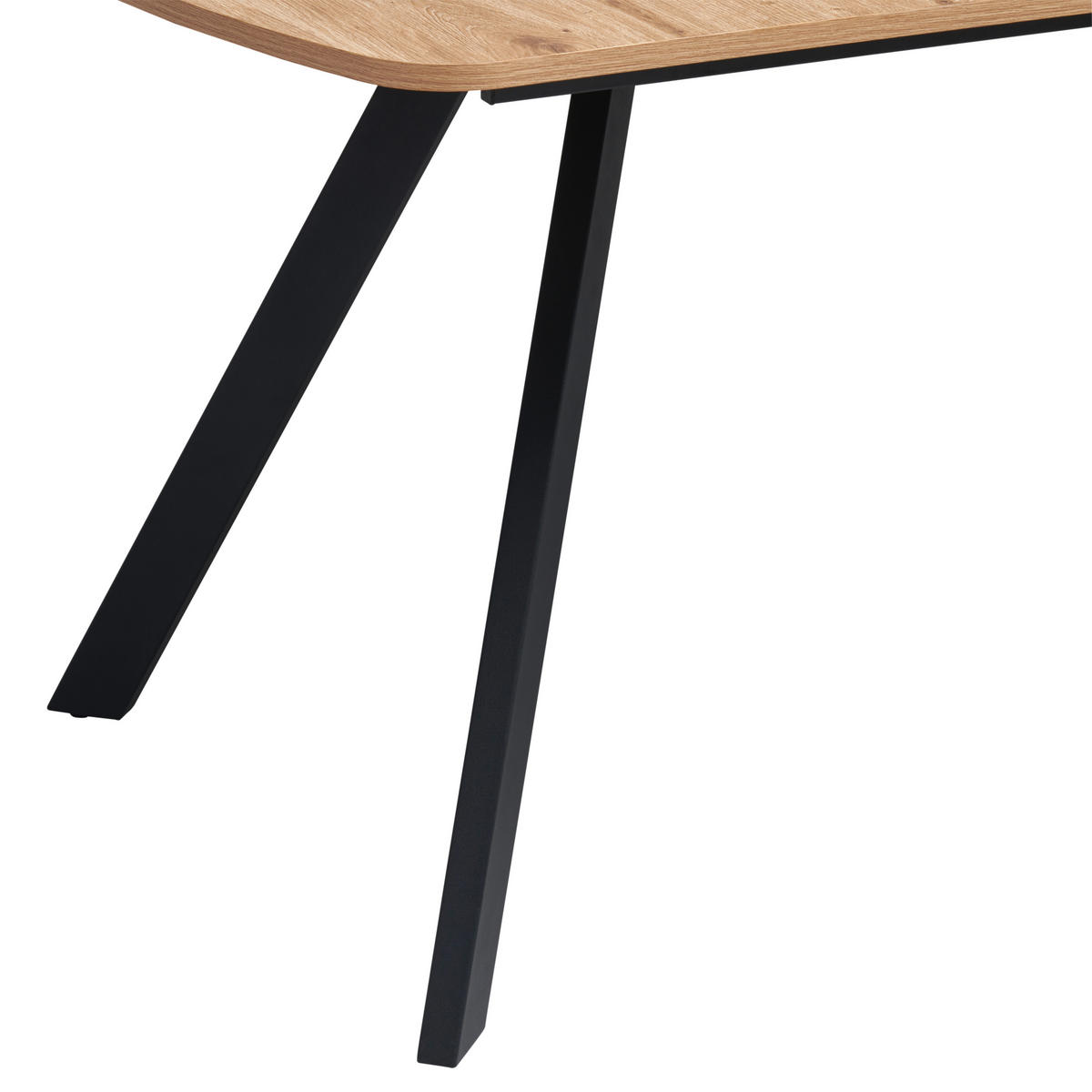 ESSTISCH in Metall, Holzwerkstoff 160-200/90/75 cm  - Schwarz/Eiche Artisan, KONVENTIONELL, Holzwerkstoff/Metall (160-200/90/75cm) - MID.YOU