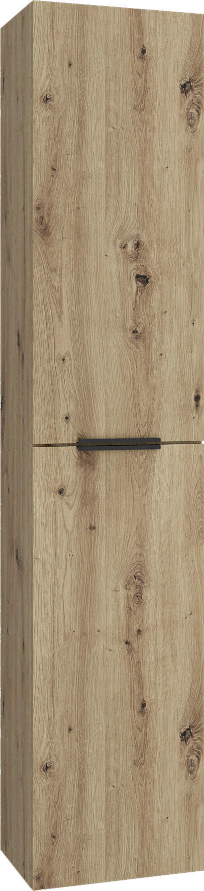 VYSOKÁ SKRINKA, dub artisan, dub artisan, 33/166/33 cm - čierna/dub artisan, Modern, kov/kompozitné drevo (33/166/33cm) - Stylife