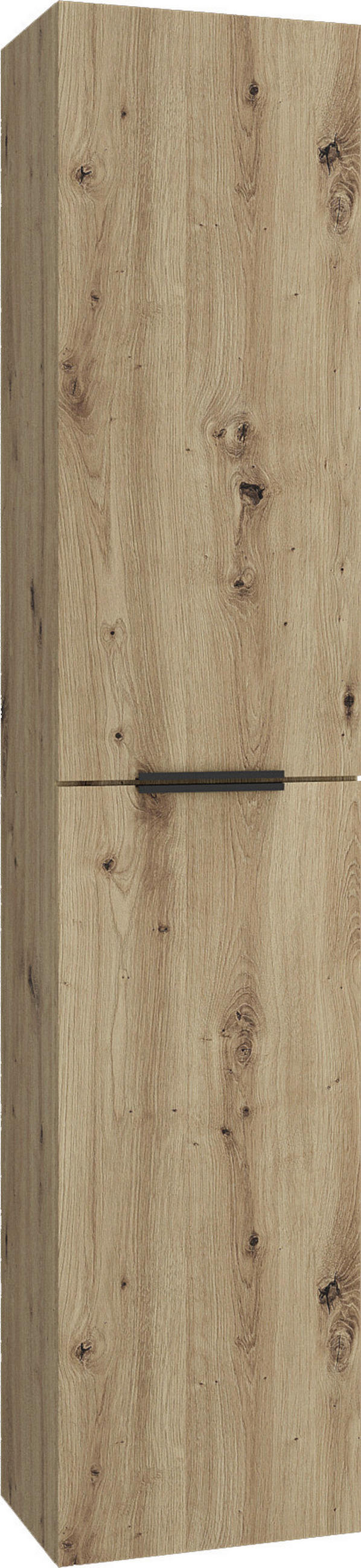 VYSOKÁ SKRINKA, dub artisan, dub artisan, 33/166/33 cm - čierna/dub artisan, Modern, kov/kompozitné drevo (33/166/33cm) - Stylife
