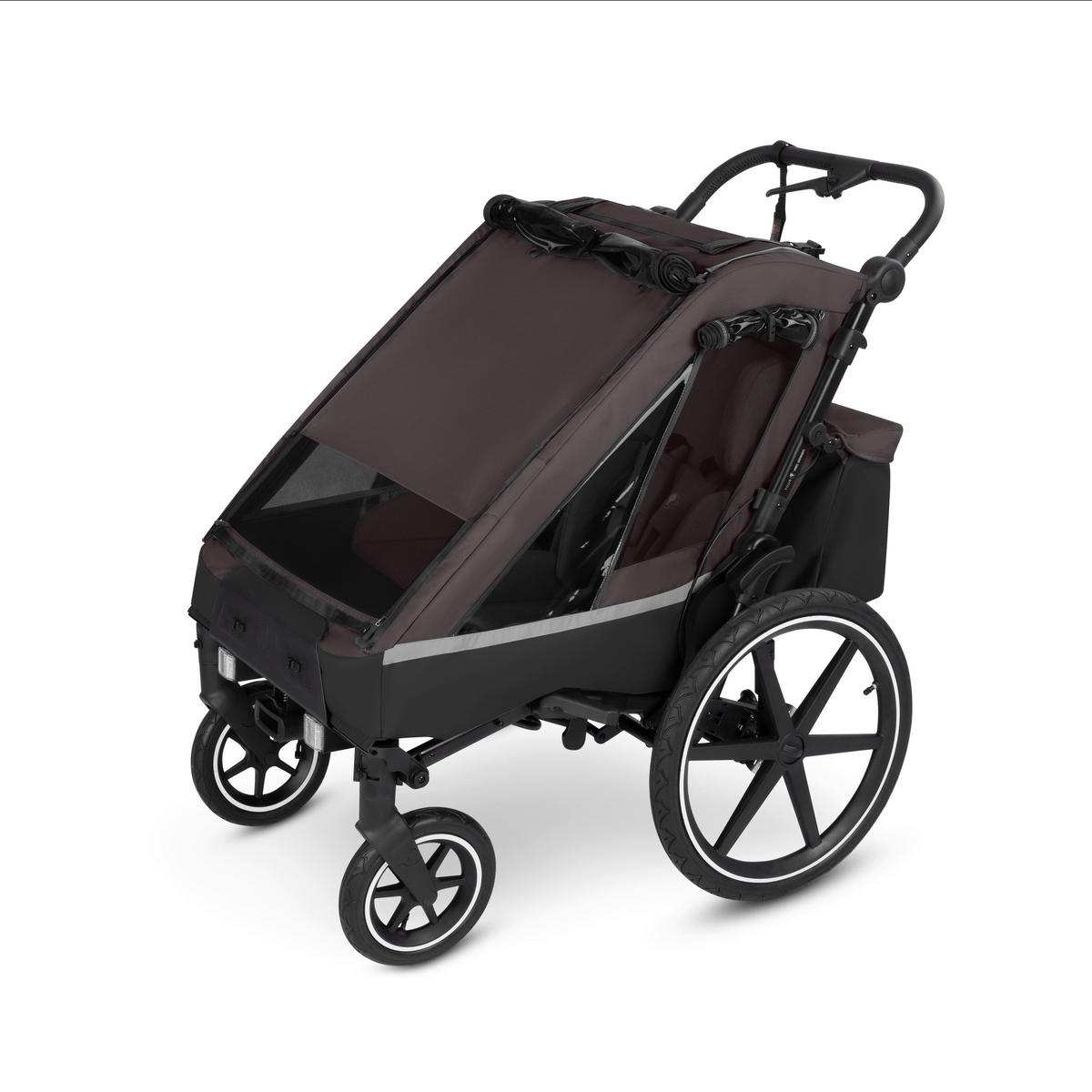 FAHRRADANHÄNGER   Tour 2  - Graubraun, Basics, Textil (81/53/56cm) - ABC Design