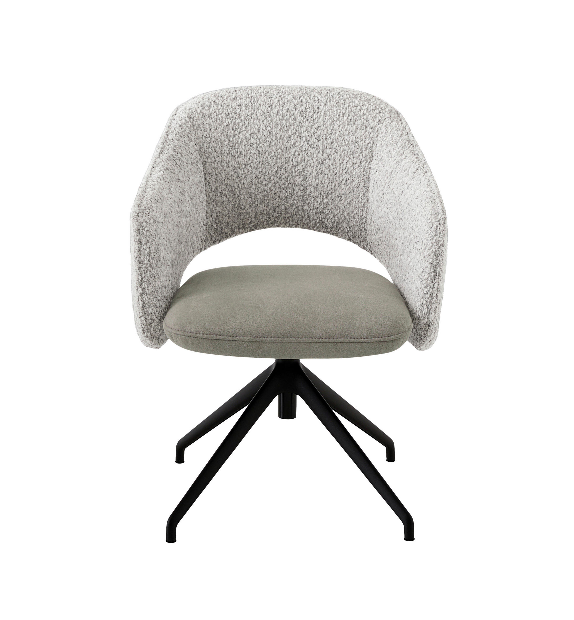 ARMLEHNSTUHL  in Flachgewebe  - Schwarz/Grau, Design, Textil/Metall (63/74-90/57-73cm) - Koinor