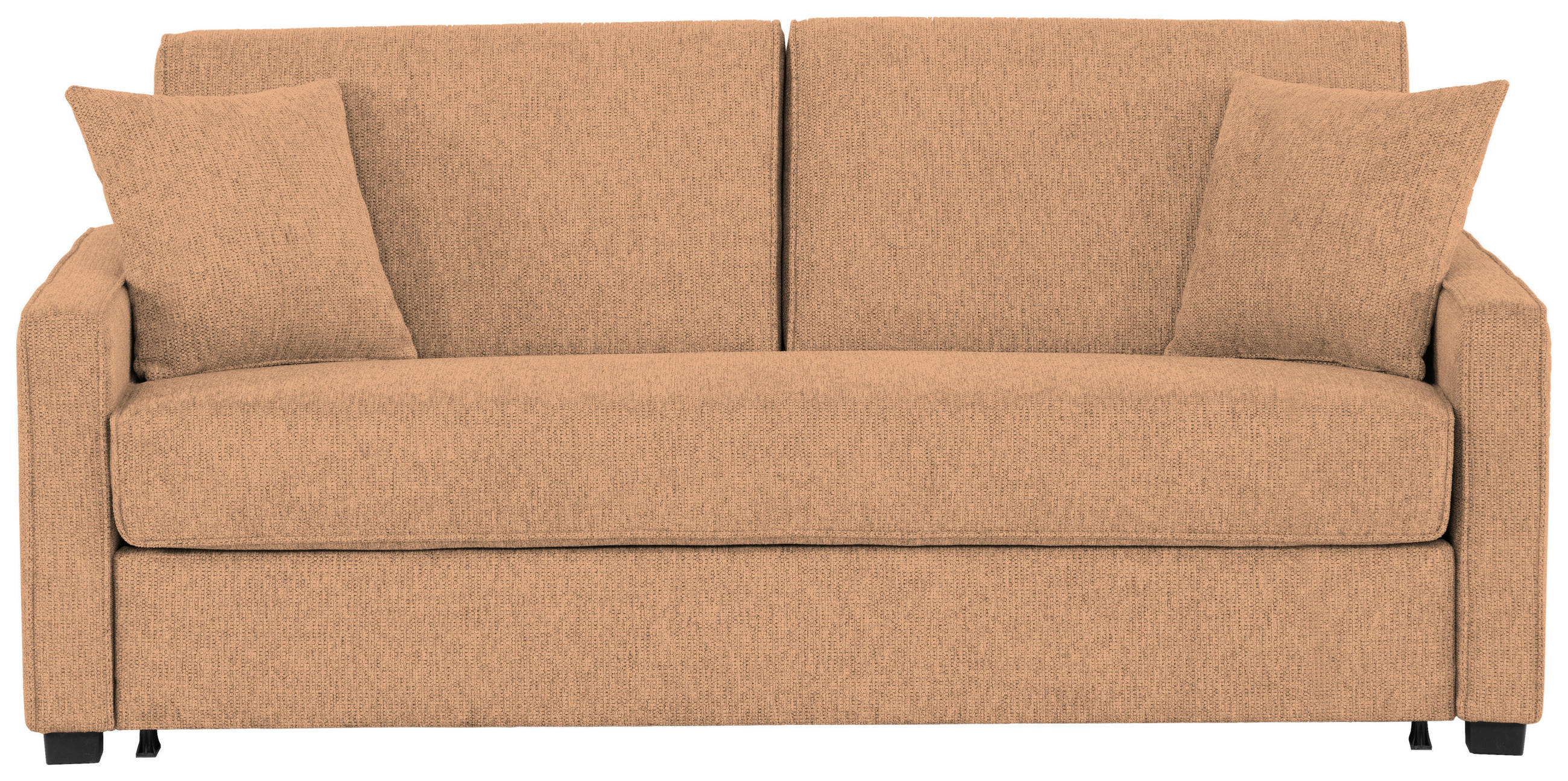 SCHLAFSOFA in Textil Kupferfarben  - Schwarz/Kupferfarben, Design, Kunststoff/Textil (186/83/100cm) - Livetastic