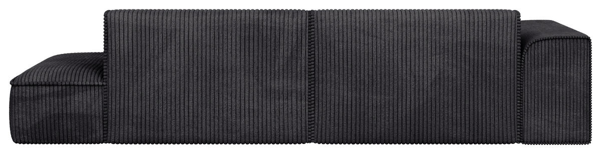 ECKSOFA BILLUND Anthrazit Cord Nierenkissen  - Anthrazit/Schwarz, KONVENTIONELL, Kunststoff/Textil (294/165cm) - Livetastic