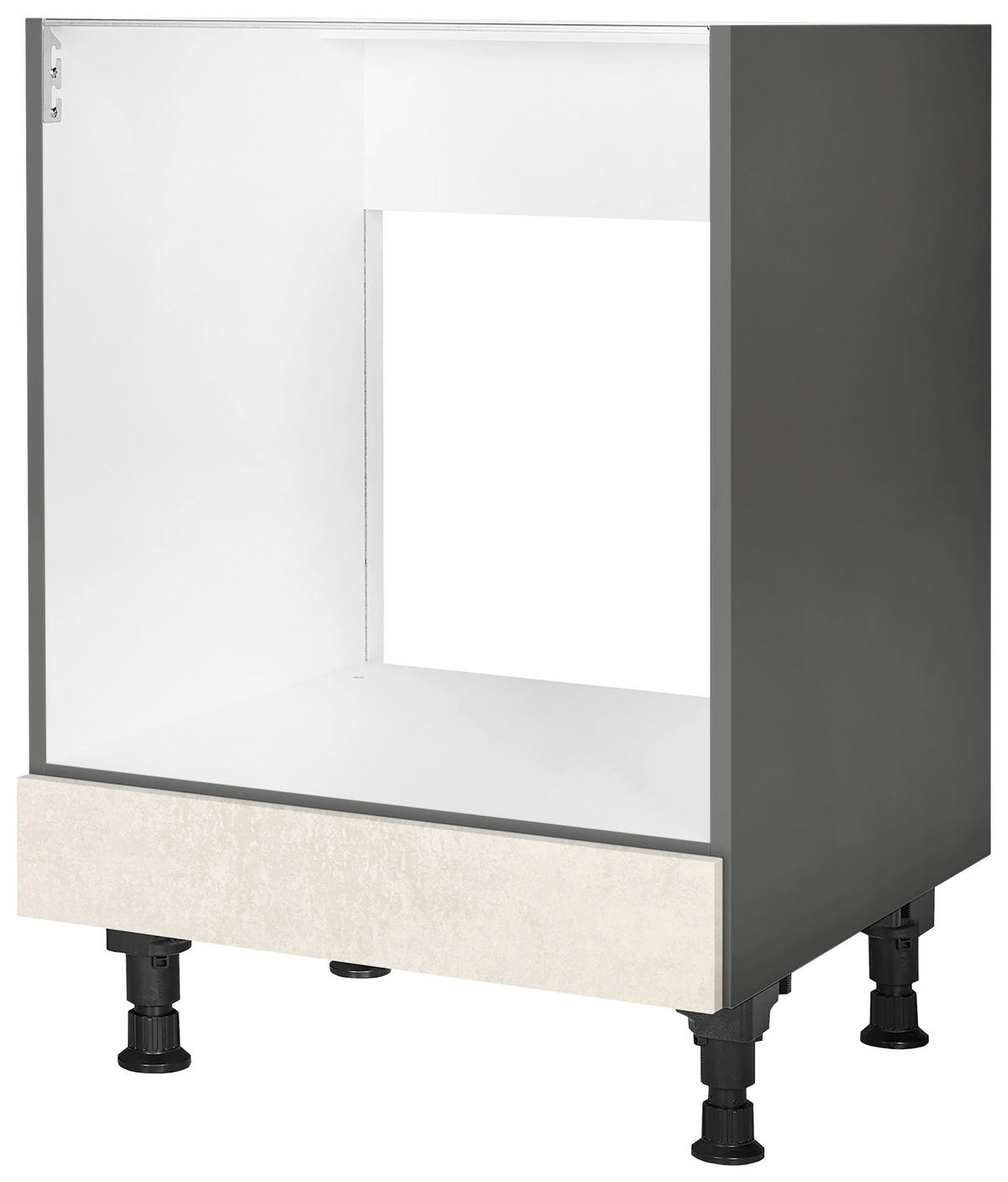 HERDUMBAUSCHRANK 60/87/56 cm  in Weiß  - Schieferfarben/Weiß, MODERN, Holzwerkstoff (60/87/56cm) - Nobilia
