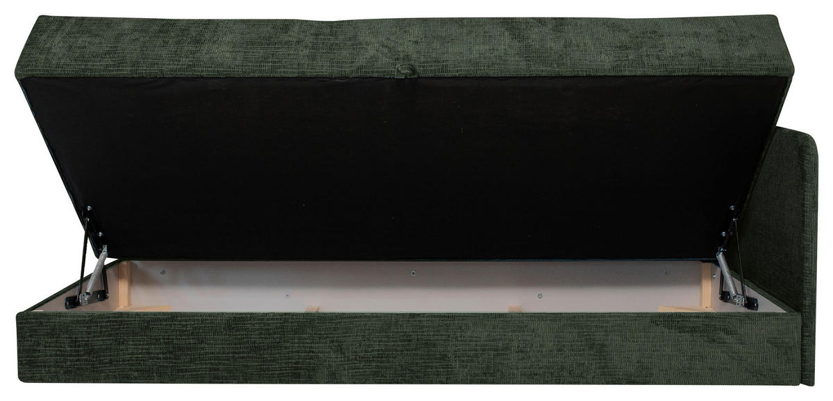 LIEGE in Velours Grün  - Schwarz/Grün, Konventionell, Kunststoff/Textil (205/80/95cm) - Xora