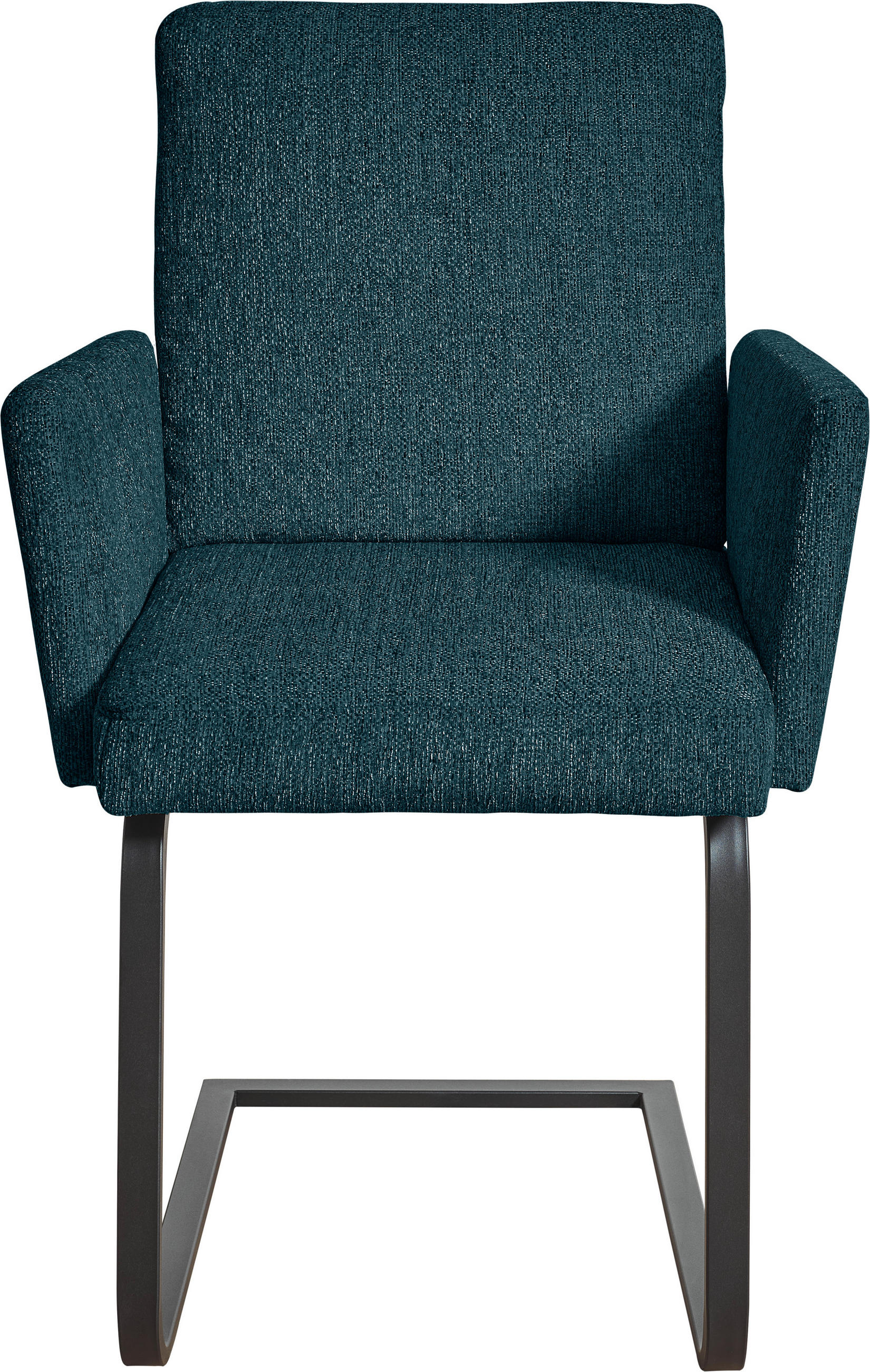 ARMLEHNSTUHL  in Stahl Chenille  - Schwarz/Dunkelblau, Design, Textil/Metall (56/92/60cm) - Dieter Knoll