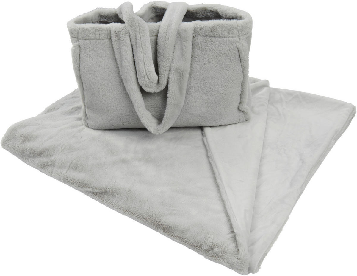 DEKA + TORBA 130/160 cm  SONJA  - srebrne boje, Konvencionalno, tekstil (130/160cm) - Esposa