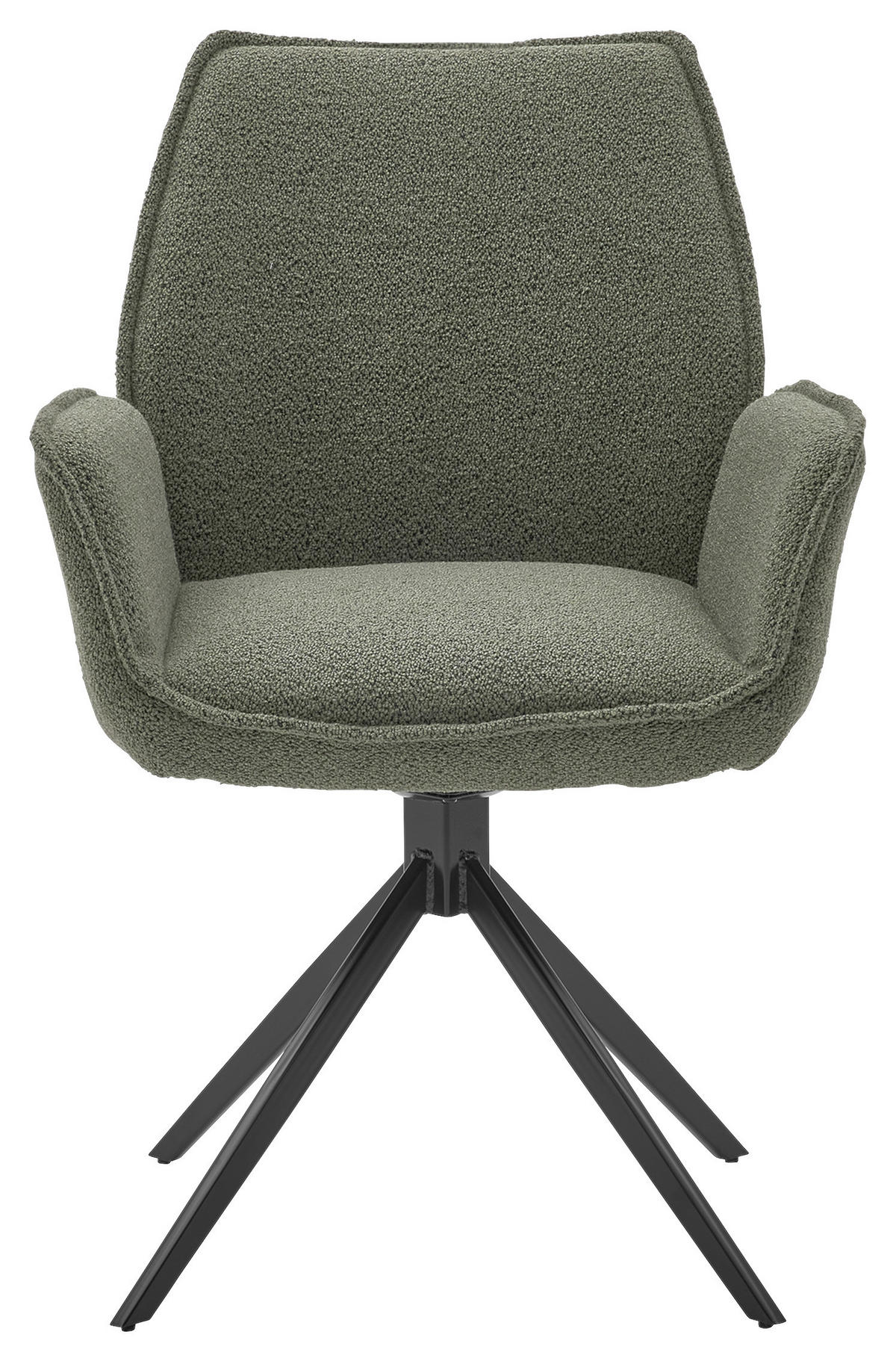 ARMLEHNSTUHL  in Bouclé  - Dunkelgrün/Schwarz, Design, Textil/Metall (63/91/65cm) - Musterring